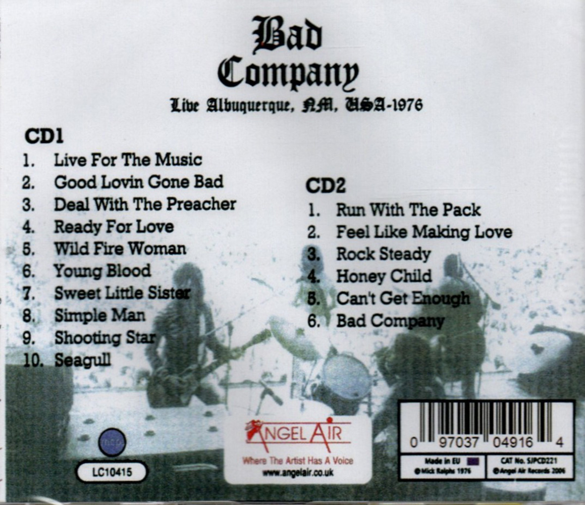 (image for) Live Albuquerque, NM, USA - 1976 (2 CD)