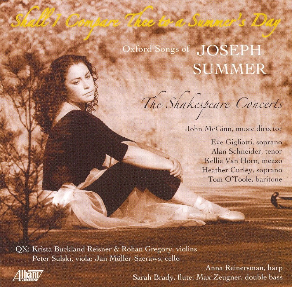(image for) Shall I Compare Thee To A Summer's Day-Oxford Songs Of Joseph Summer - The Shakespeare Concerts