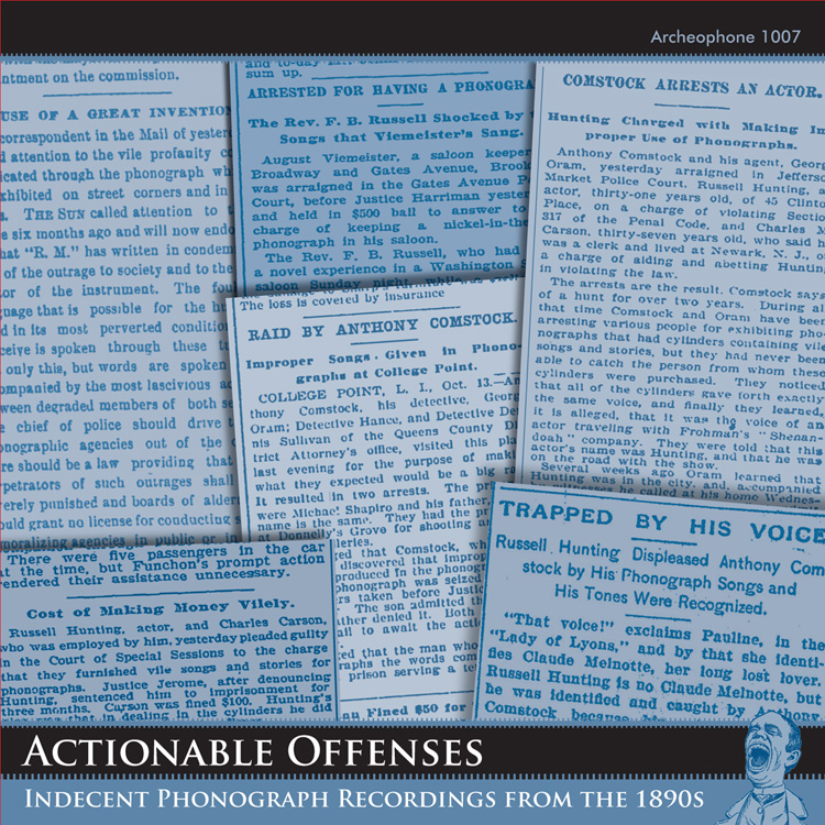 Actionable Offenses-Indecent Phonograph Recordings From The 1890s