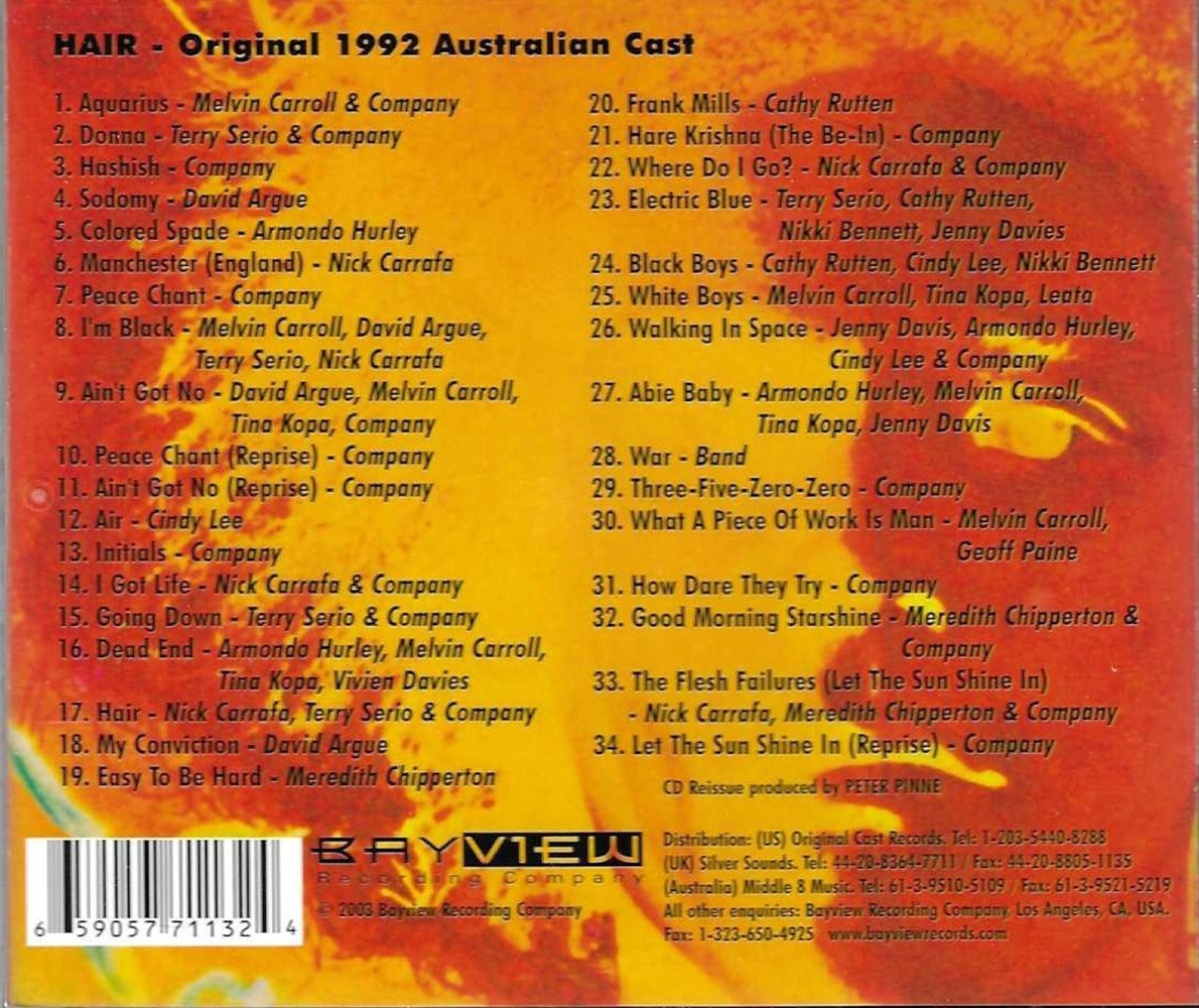 (image for) Hair - Australia 1992