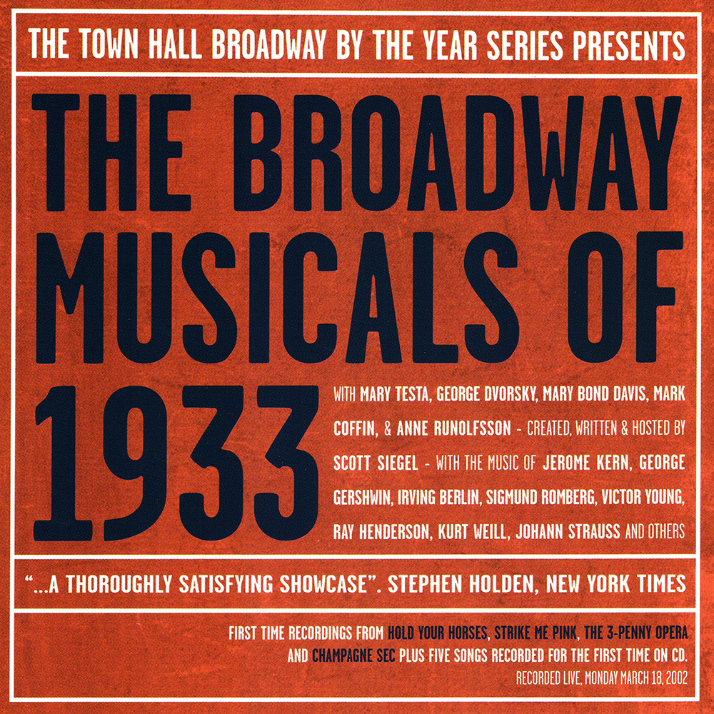 (image for) Broadway Musicals of 1933