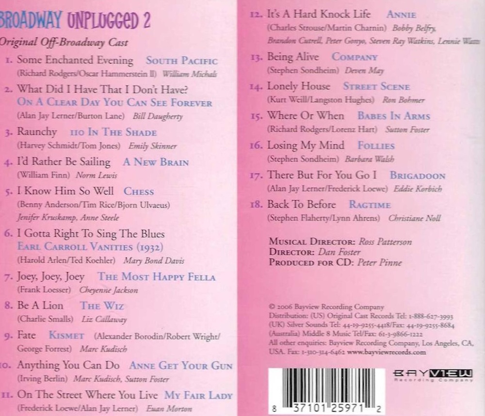 (image for) Broadway Unplugged 2