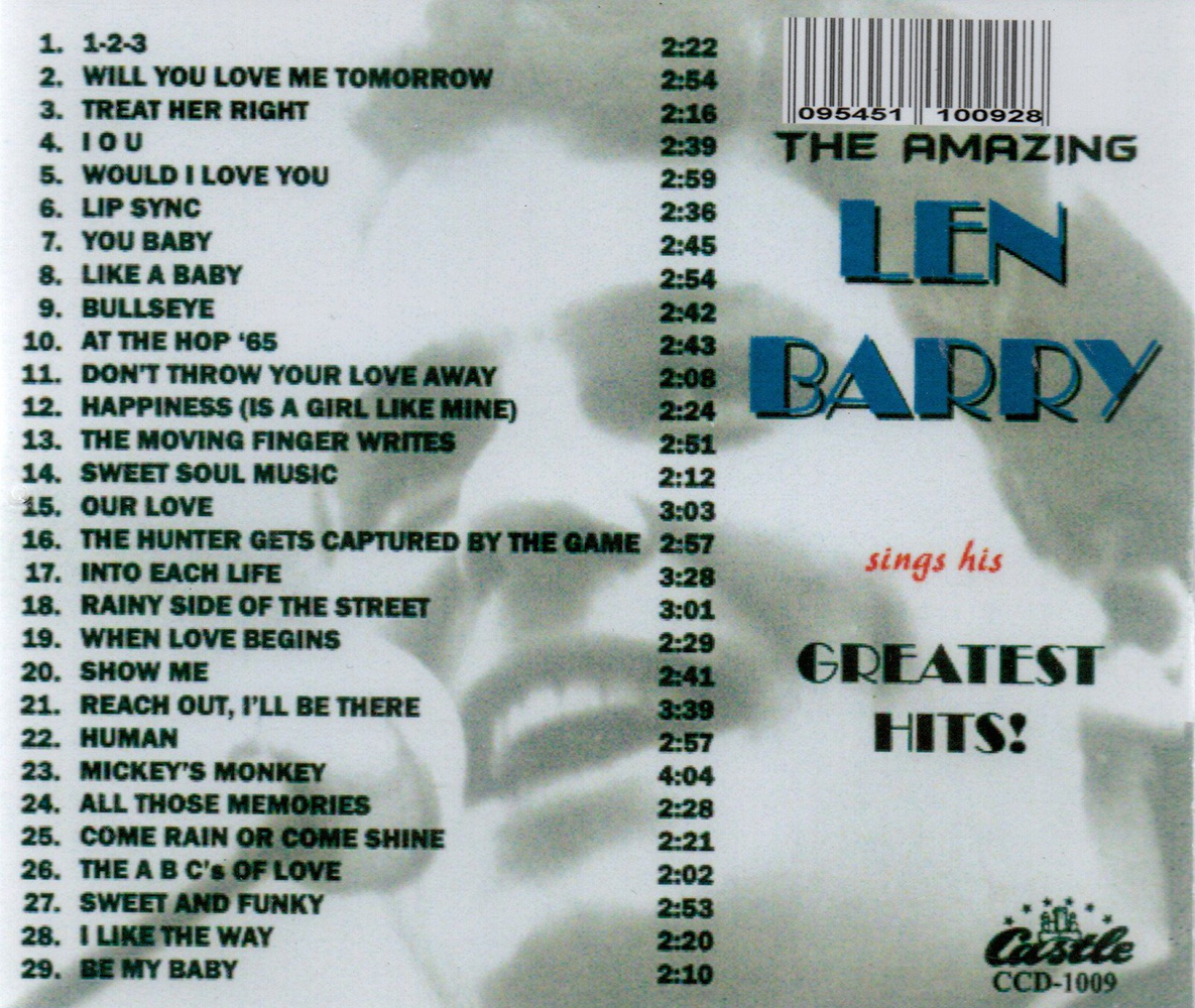 (image for) Amazing Len Barry Sings His Greatest Hits!