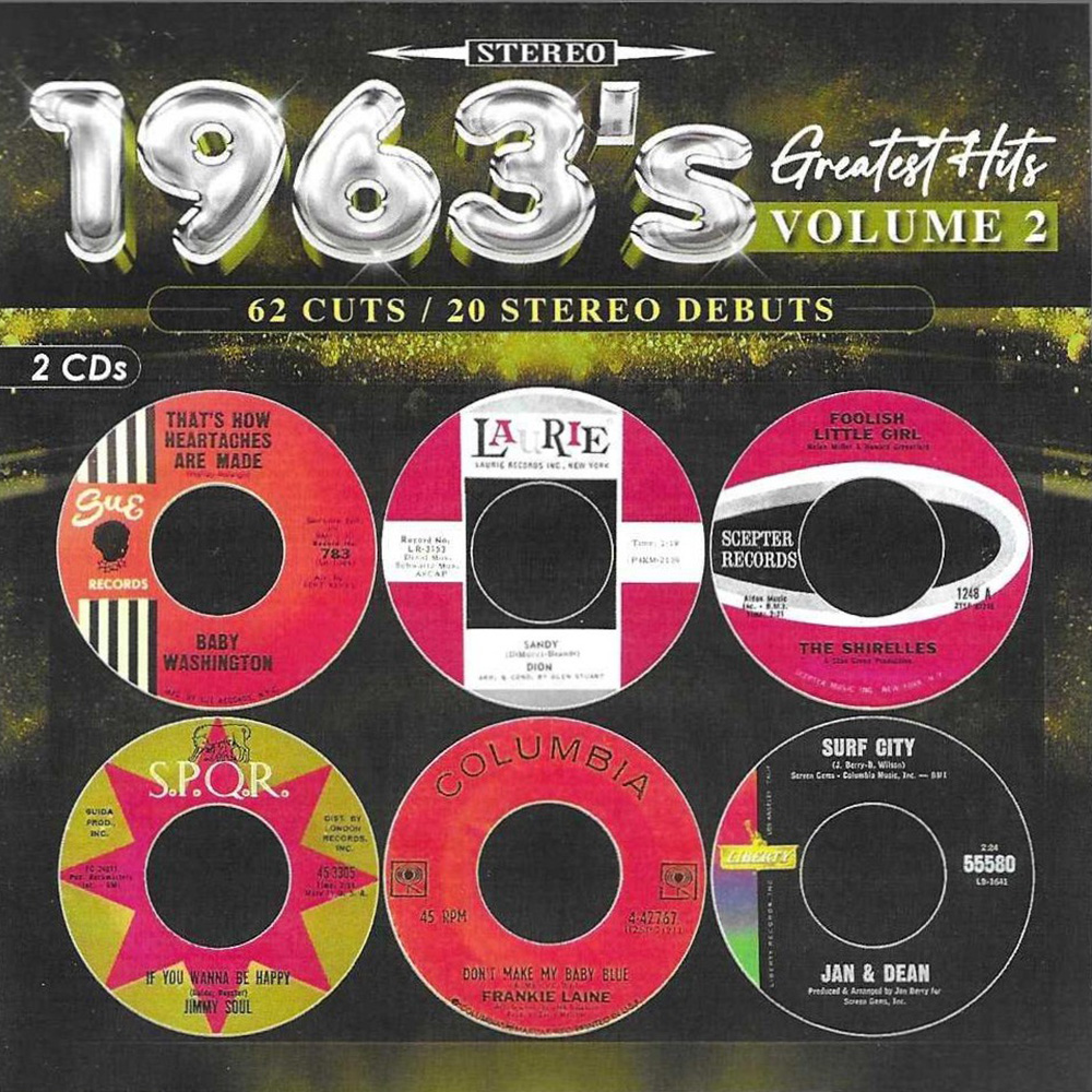 (image for) 1963's Greatest Hits, Vol. 2-62 Cuts-20 Stereo Debuts (2 CD)