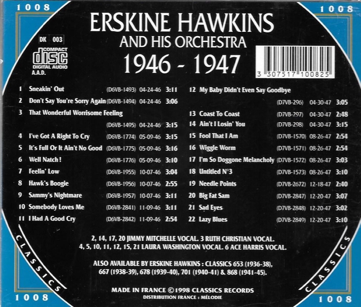 The Chronological Erskine Hawkins and His Orchestra-1946-1947