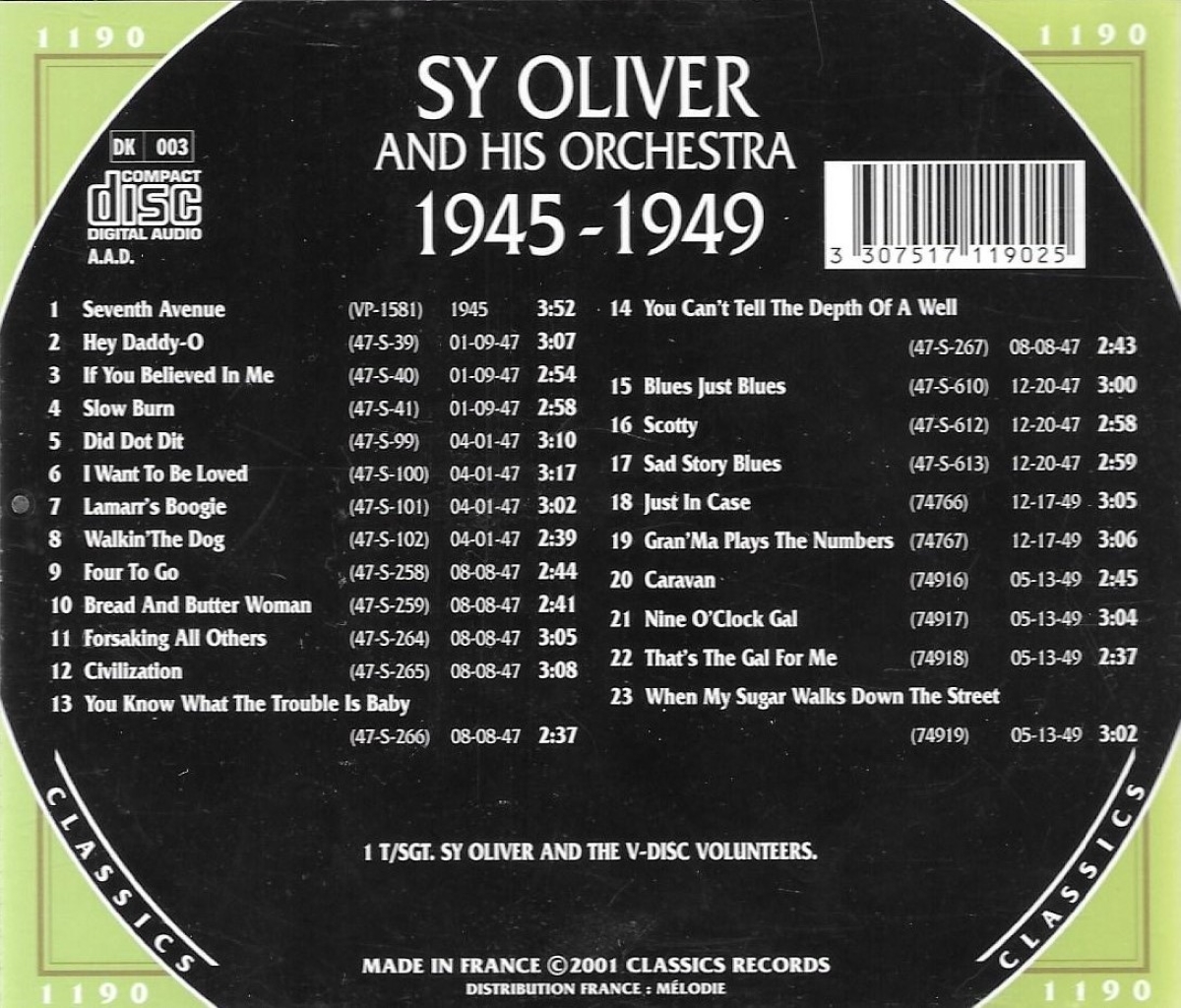 The Chronological Sy Oliver and His Orchestra-1945-1949 - Click Image to Close