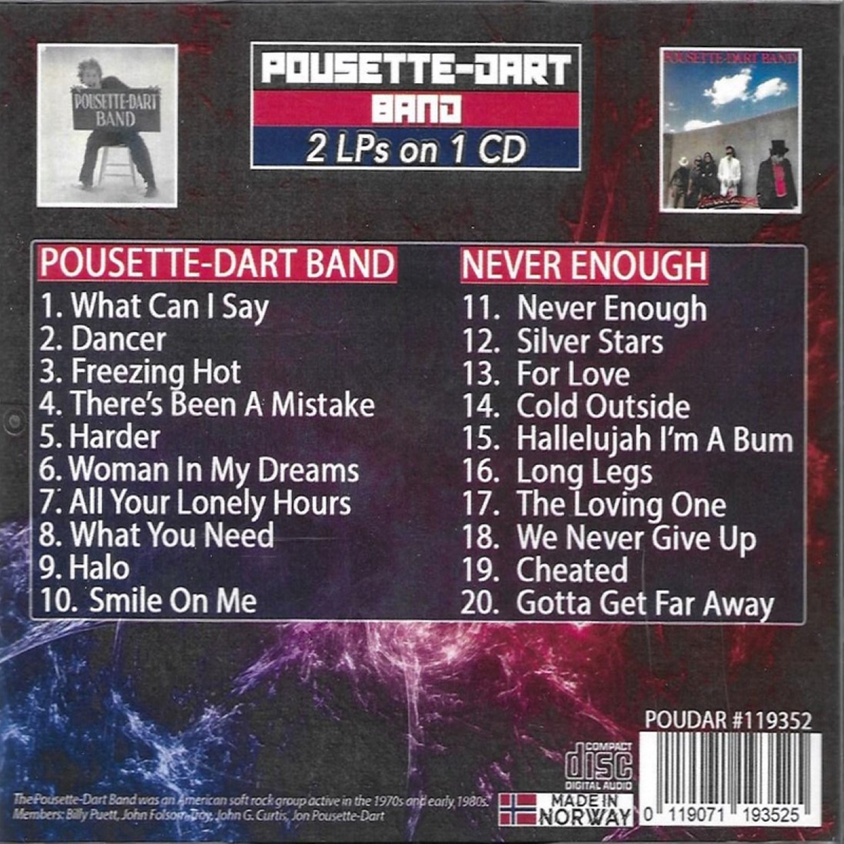 2 LPs on 1 CD-Pousette-Dart Band / Never Enough