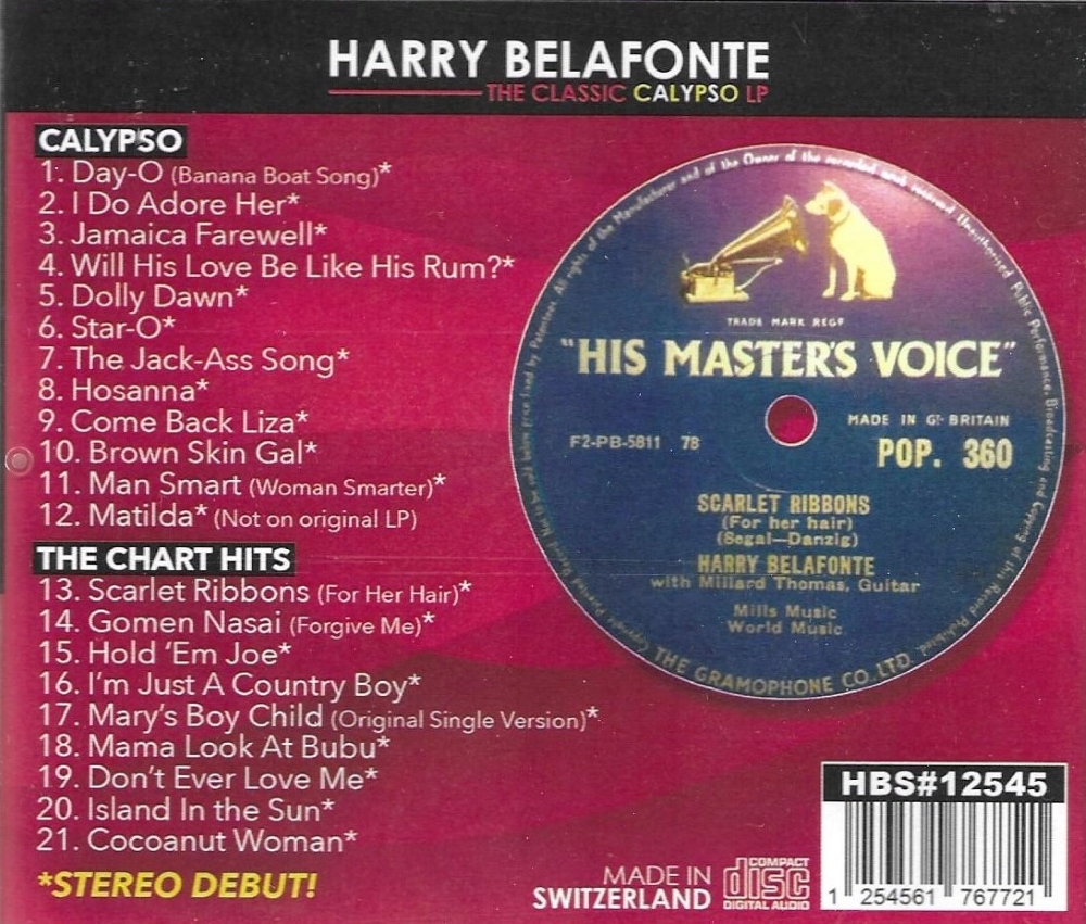The Classic Calypso LP + All His Chart Hits - First Time In Stereo! - Click Image to Close