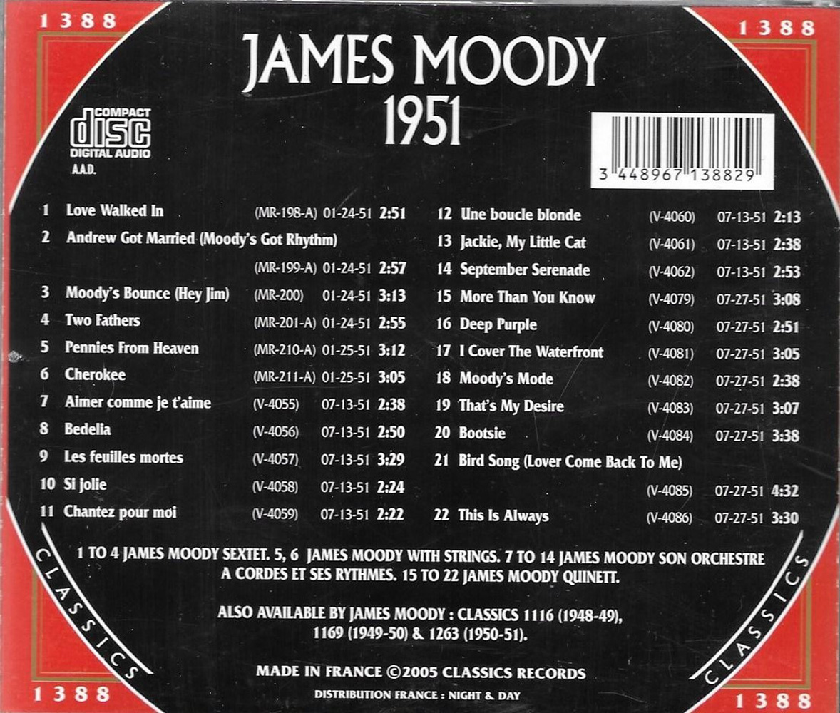 Chronological James Moody - 1951