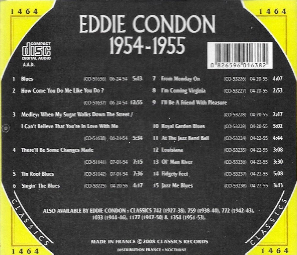 Chronological Eddie Condon 1954-1955 - Click Image to Close