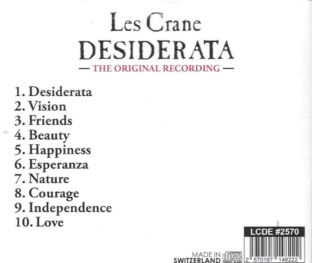Desiderata- The Original Recording - Click Image to Close