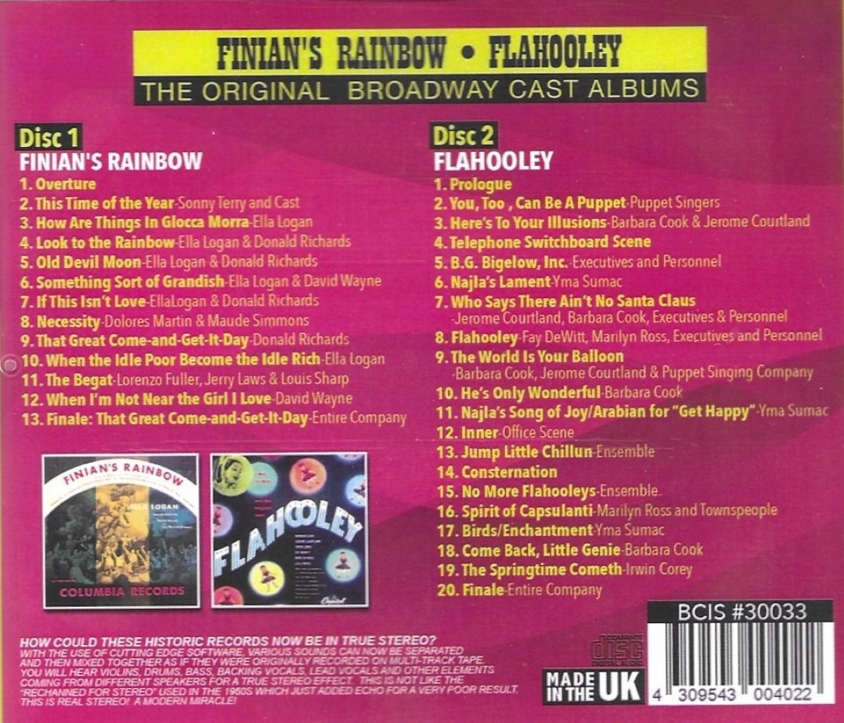 The Original Broadway Cast Albums - Finian's Rainbow & Flahooley