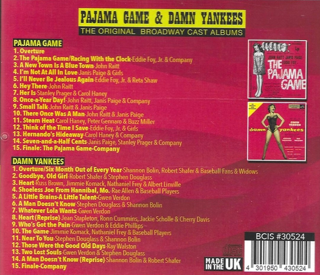 Pajama Game & Damn Yankees - First Time In Stereo (2 CD)