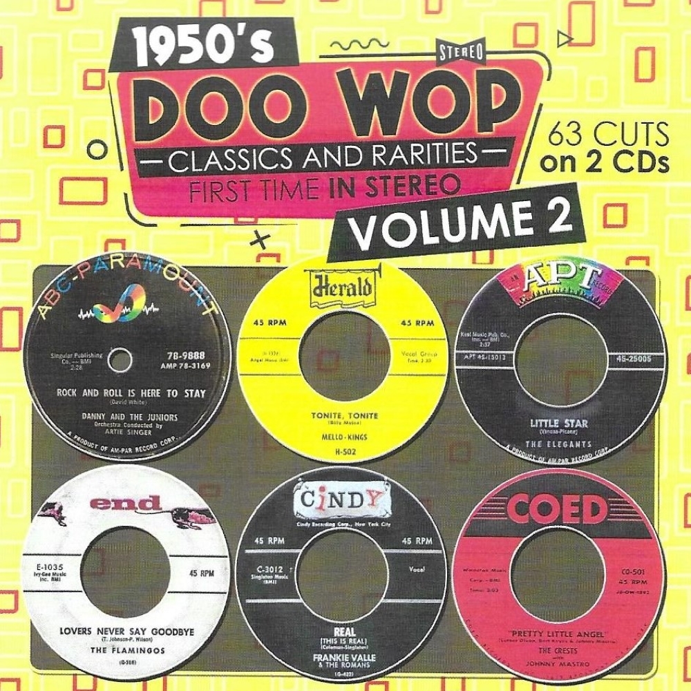 Fifties Doo Wop Classics and Rarities First Time In Stereo, Vol. 2-2 CDs-63 Cuts