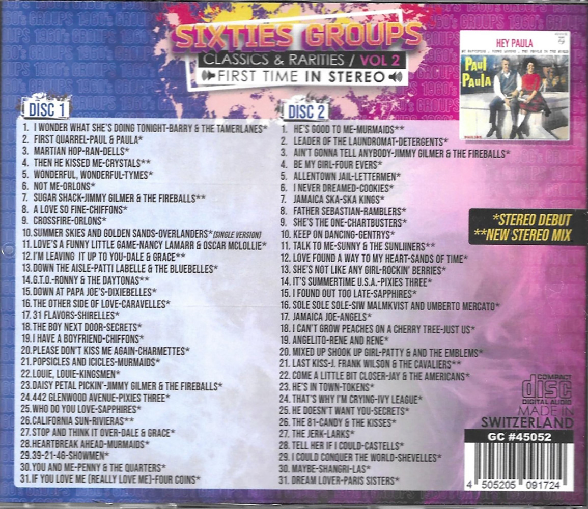 (image for) Sixties Groups-Classics & Rarities, Vol. 2 (2 CD)