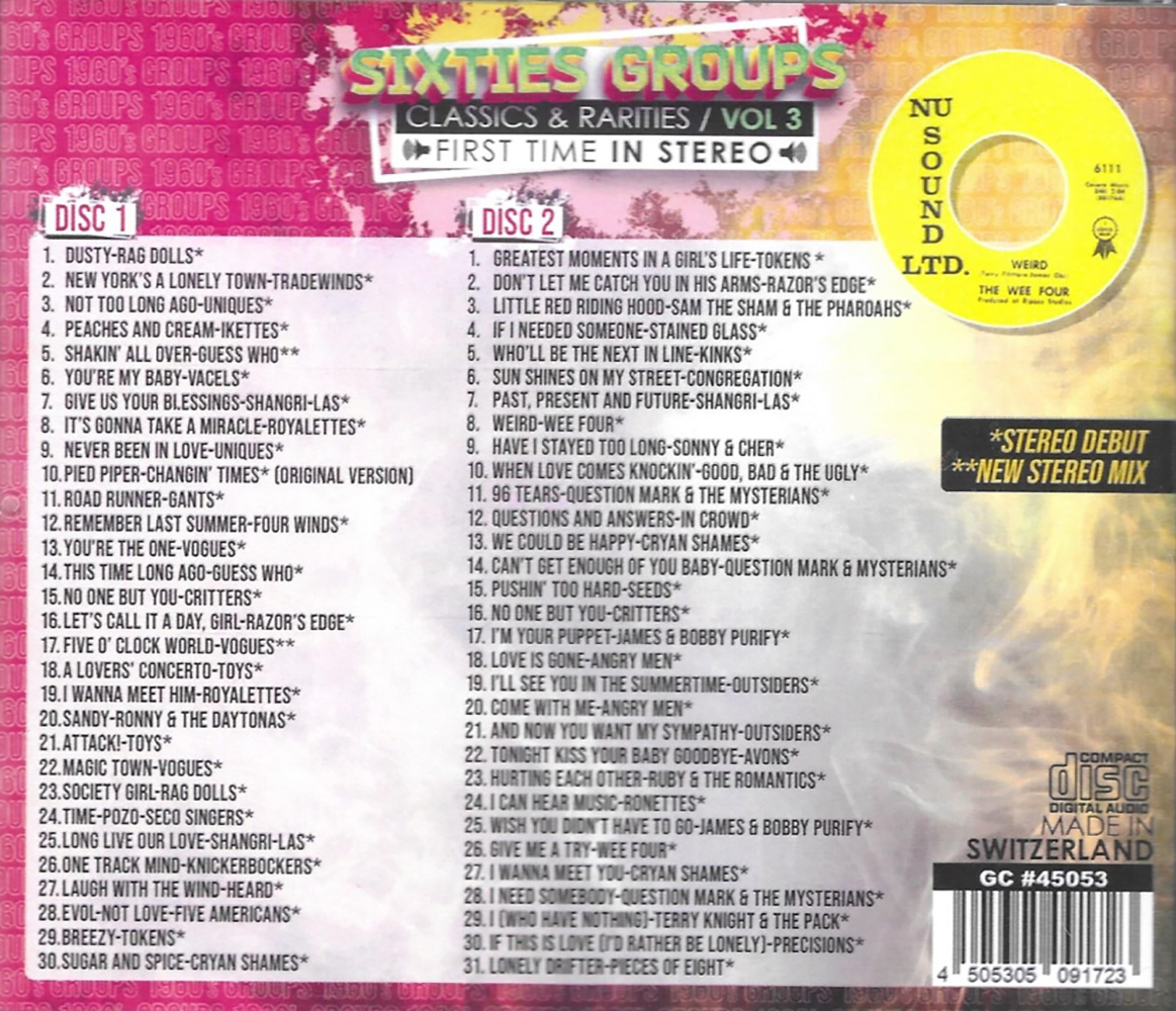 (image for) Sixties Groups-Classics & Rarities, Vol. 3 (2 CD)