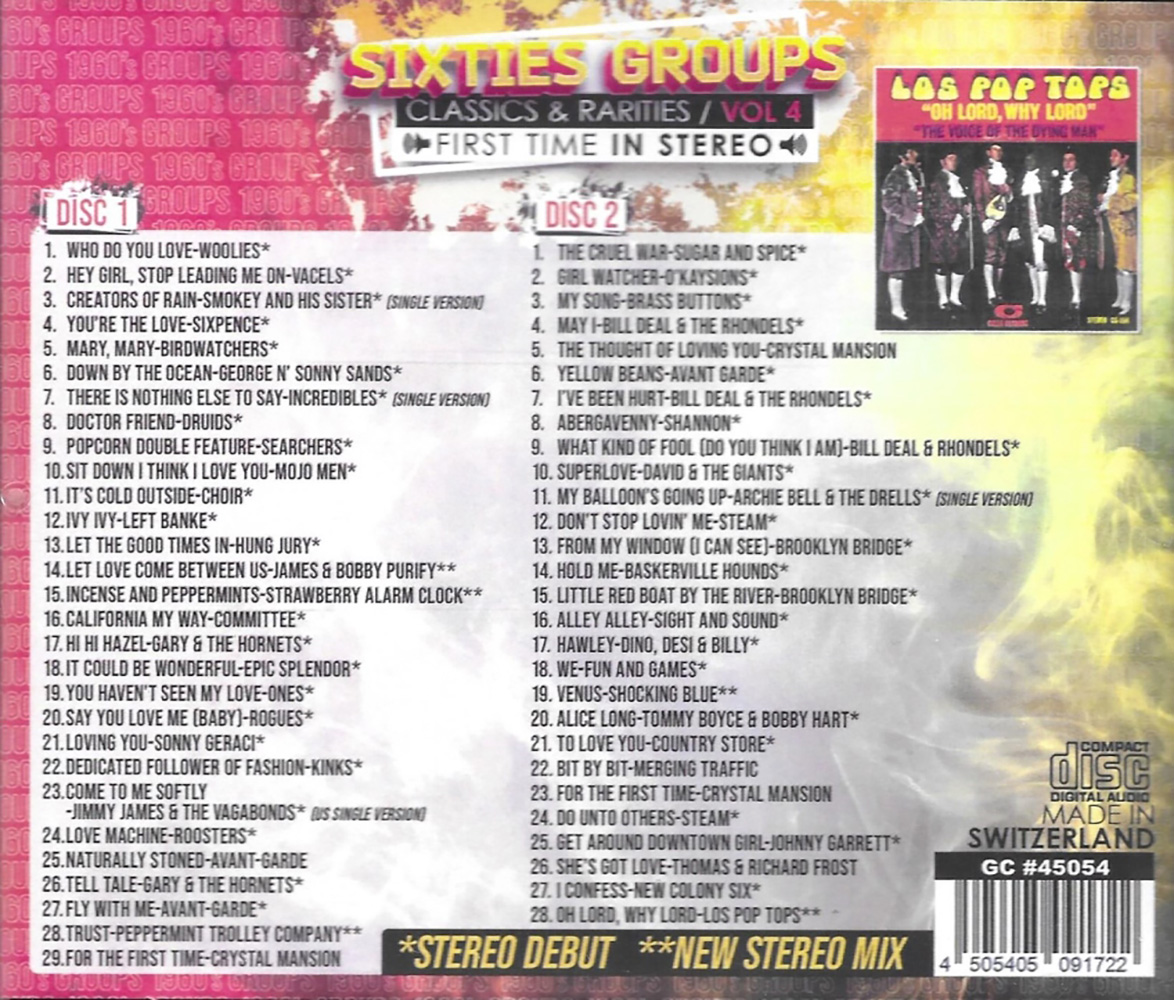 (image for) Sixties Groups-Classics & Rarities, Vol. 4 (2 CD)