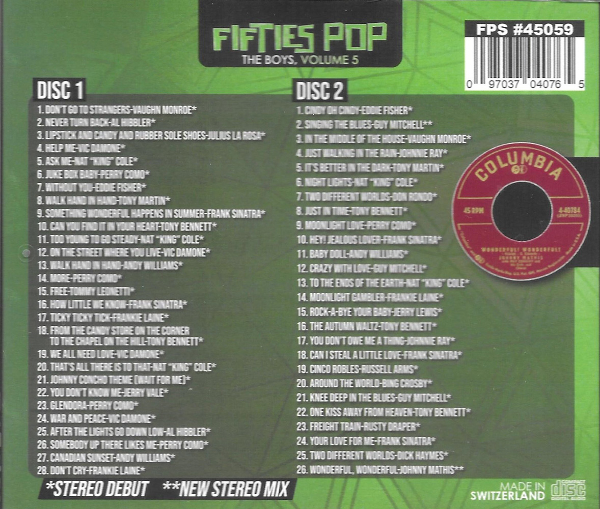 Fifties Pop- The Boys, Vol. 5 (2 CD) - Click Image to Close