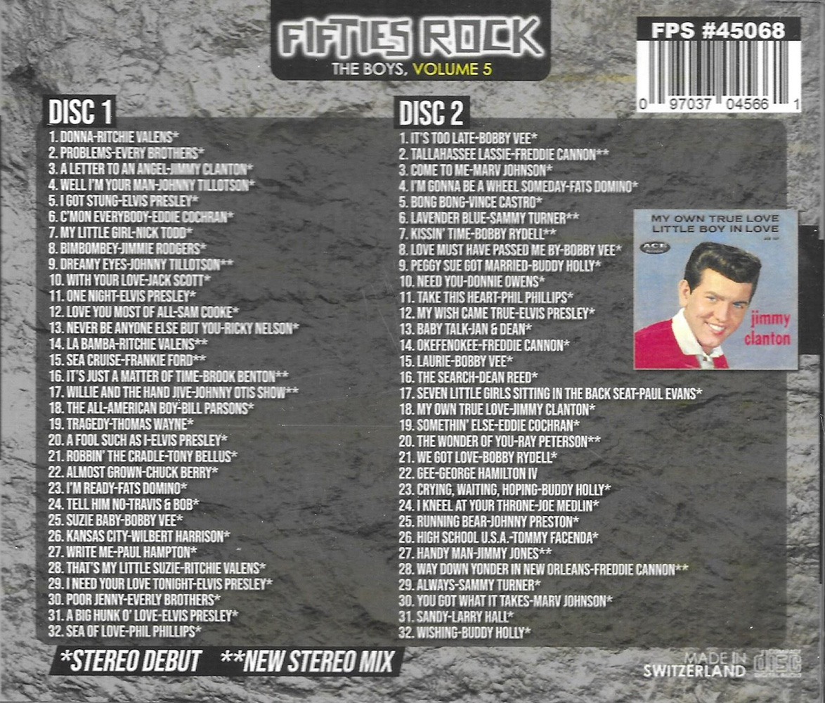 Fifties Rock- The Boys, Vol. 5-64 Cuts-100% First Time Stereo (2 CD) - Click Image to Close