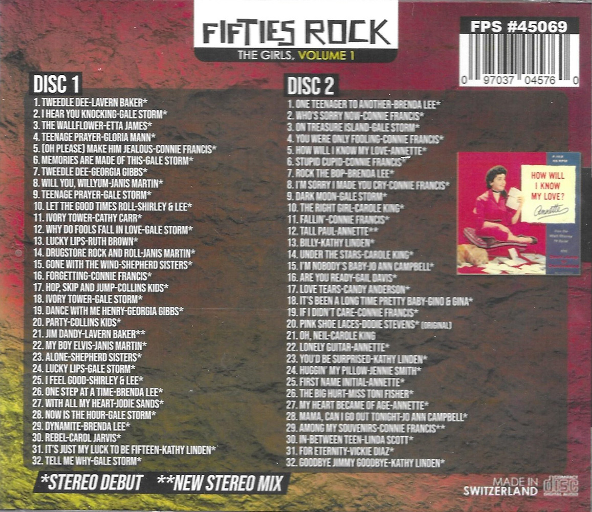Fifties Rock- The Girls, Vol. 1-64 Cuts-100% First Time Stereo (2 CD) - Click Image to Close