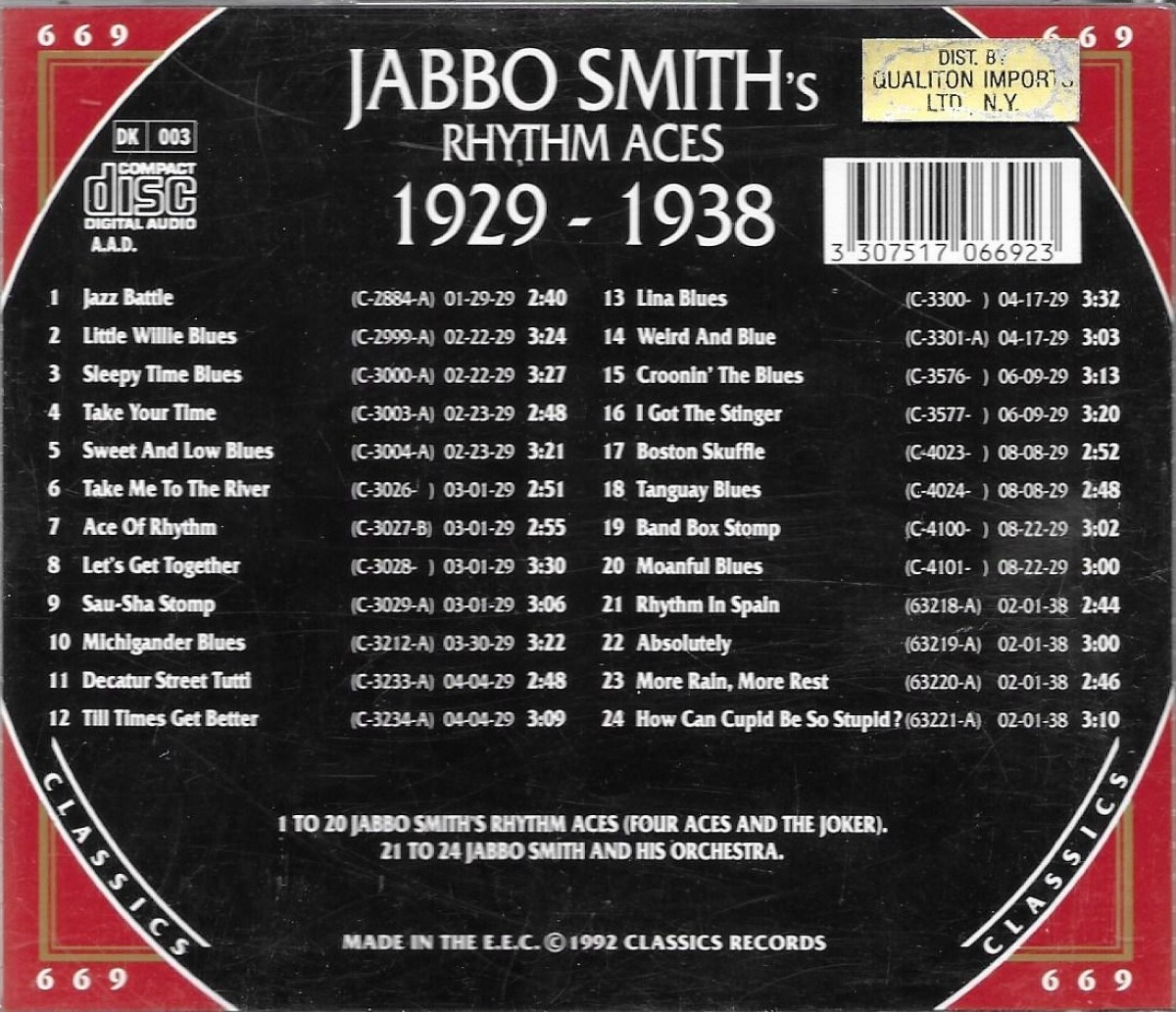 The Chronological Jabbo Smith's Rhythm Aces-1929-1938 - Click Image to Close