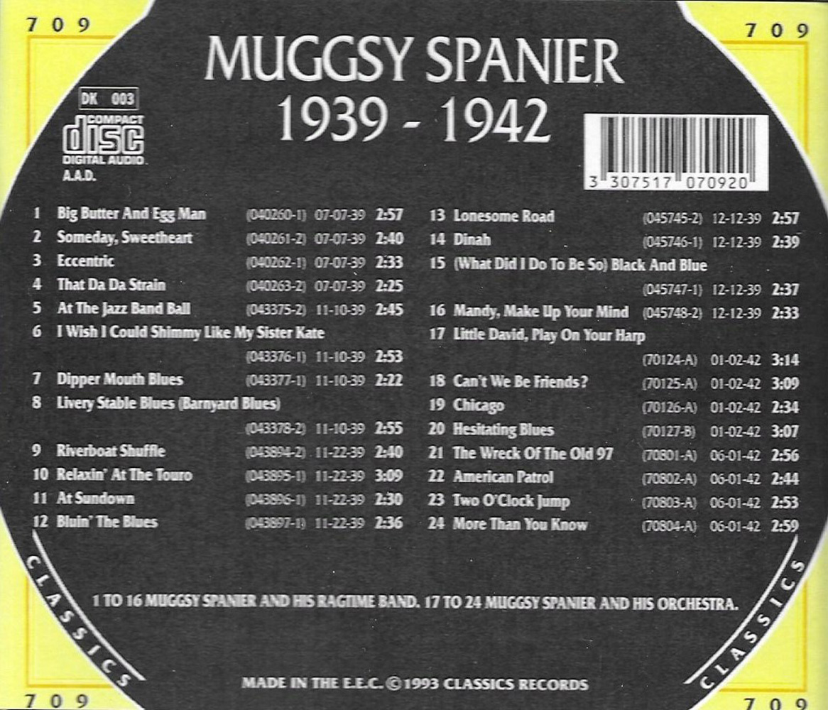 Chronological Muggsy Spanier 1939-1942