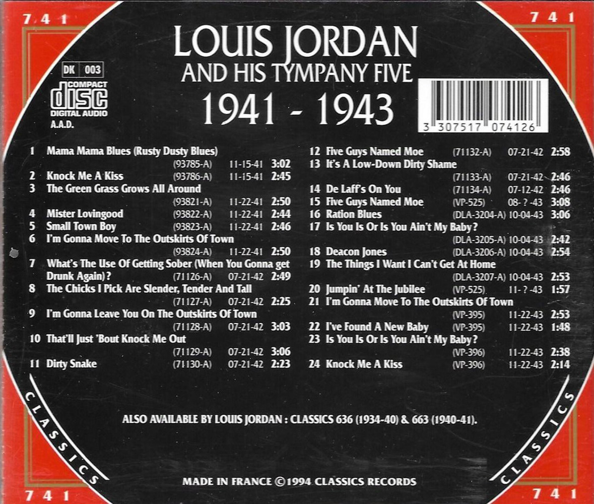Chronological Louis Jordan and His Tympany Five - 1941-1943