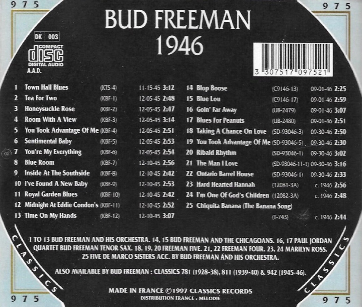 The Chronological Bud Freeman-1946 - Click Image to Close
