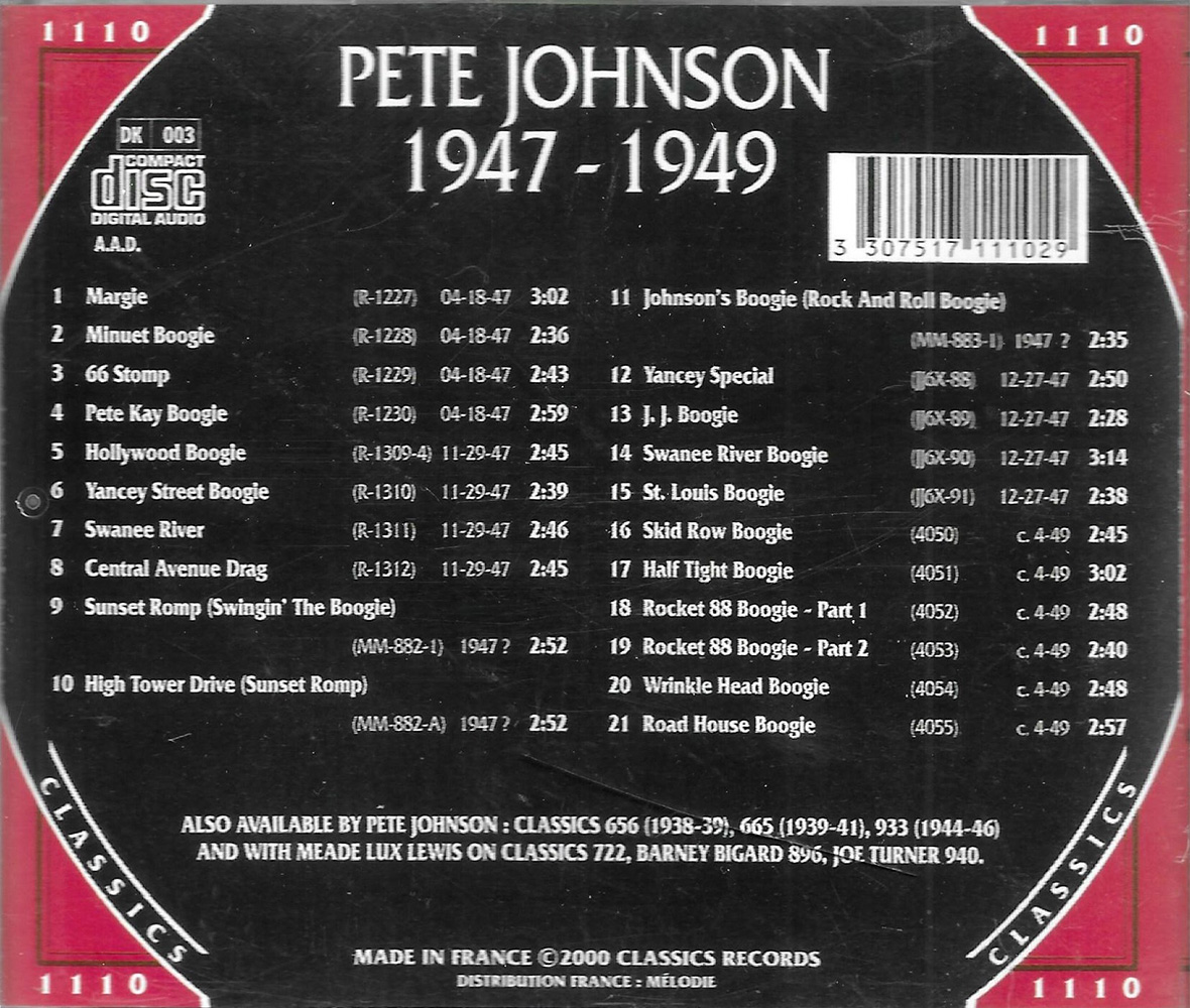 Chronological Pete Johnson 1947-1949 - Click Image to Close