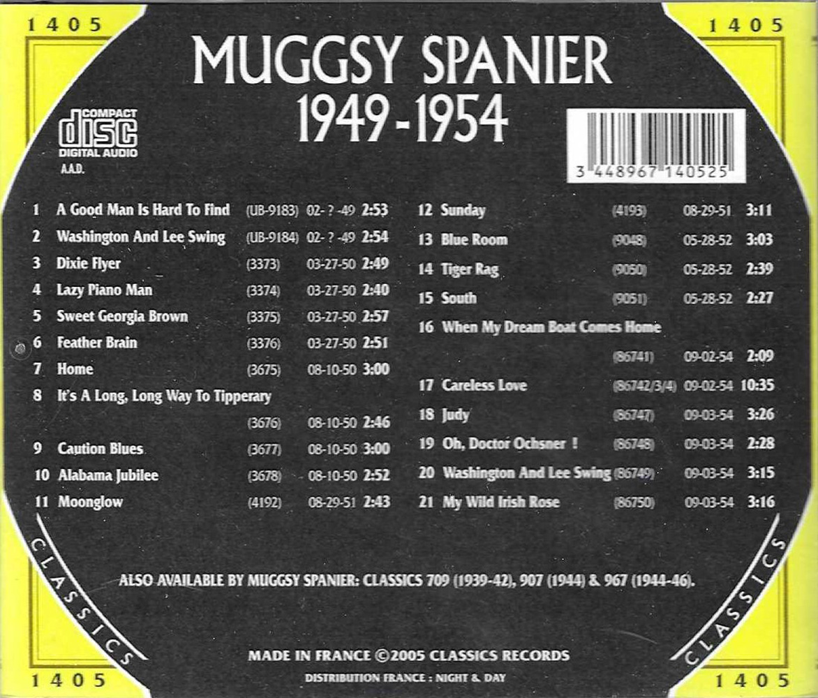 (image for) Chronological Muggsy Spanier 1949-1954