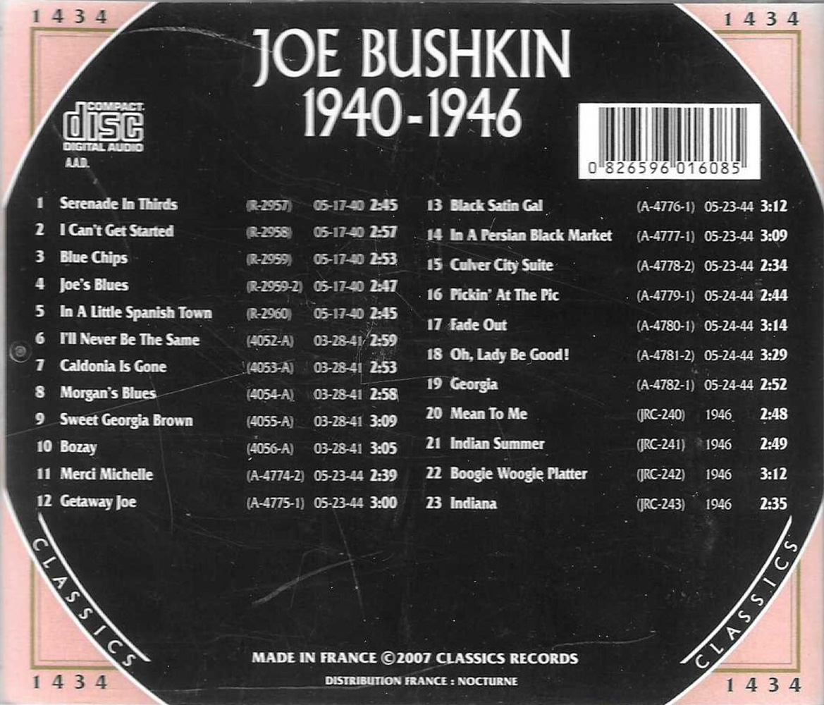 (image for) Chronological Joe Bushkin 1940-1946