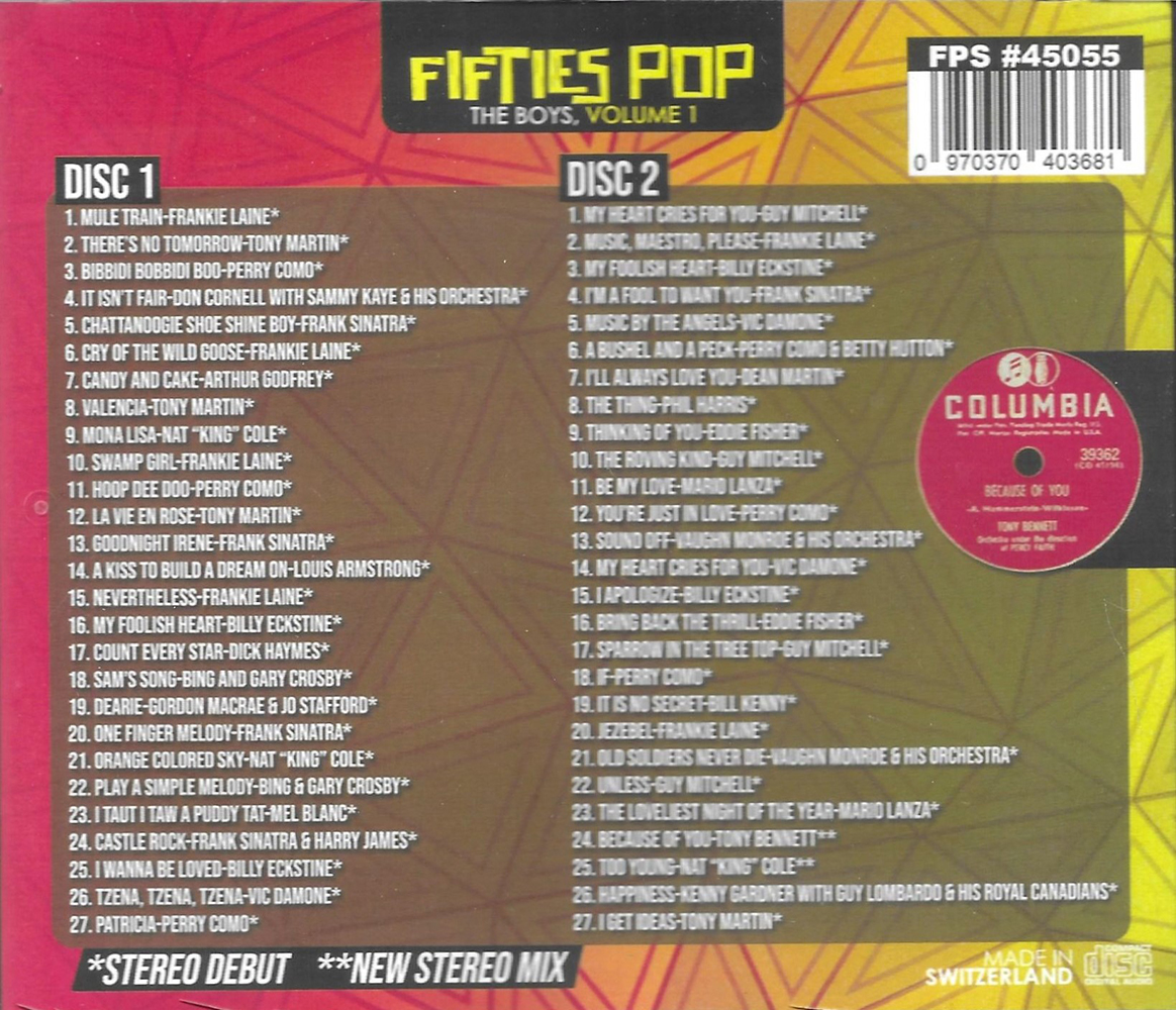 (image for) Fifties Pop - The Boys, Vol. 1 (2 CD)