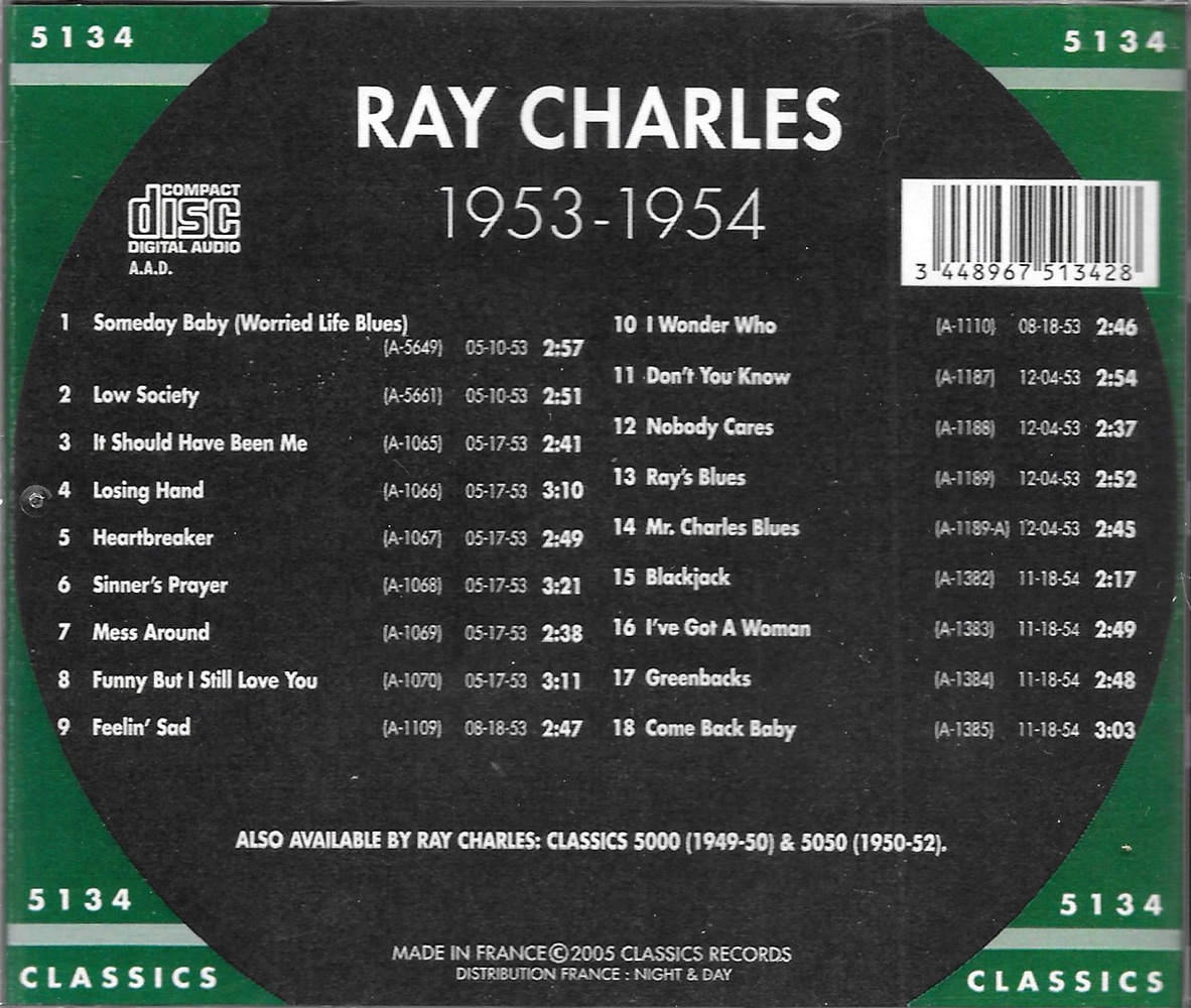 Chronological Ray Charles 1953-1954 - Click Image to Close