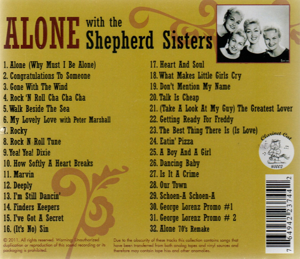 (image for) Alone With The Shepherd Sisters