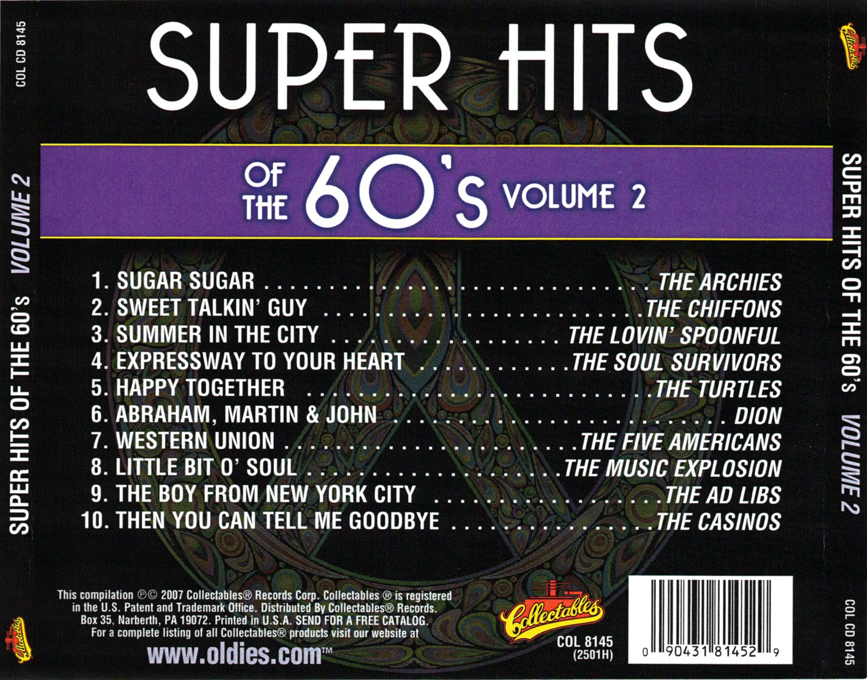Super Hits Of The 60's, Volume 2 - Click Image to Close