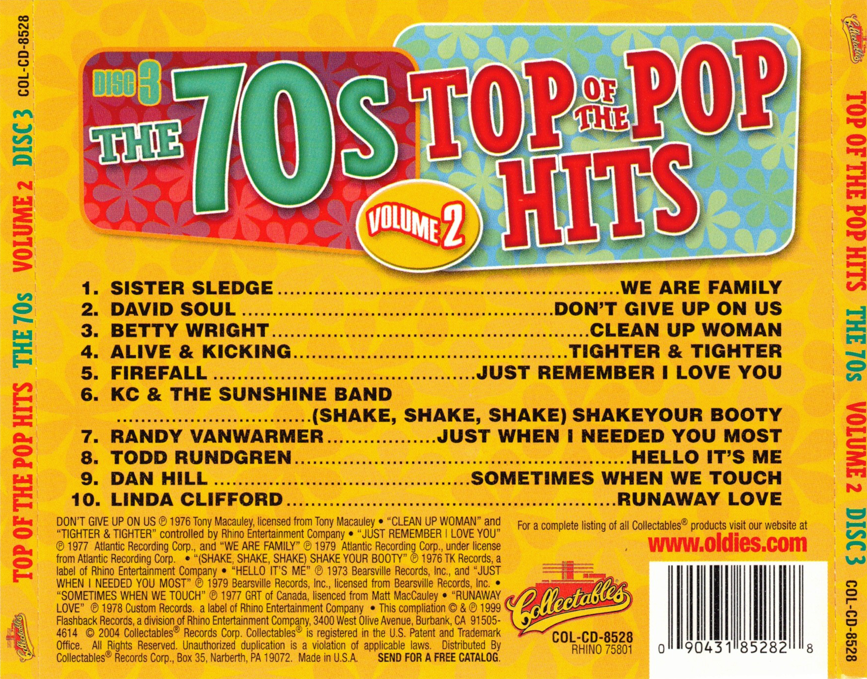 70s Top Of The Pop HIts, Volume 2 - Disc 3