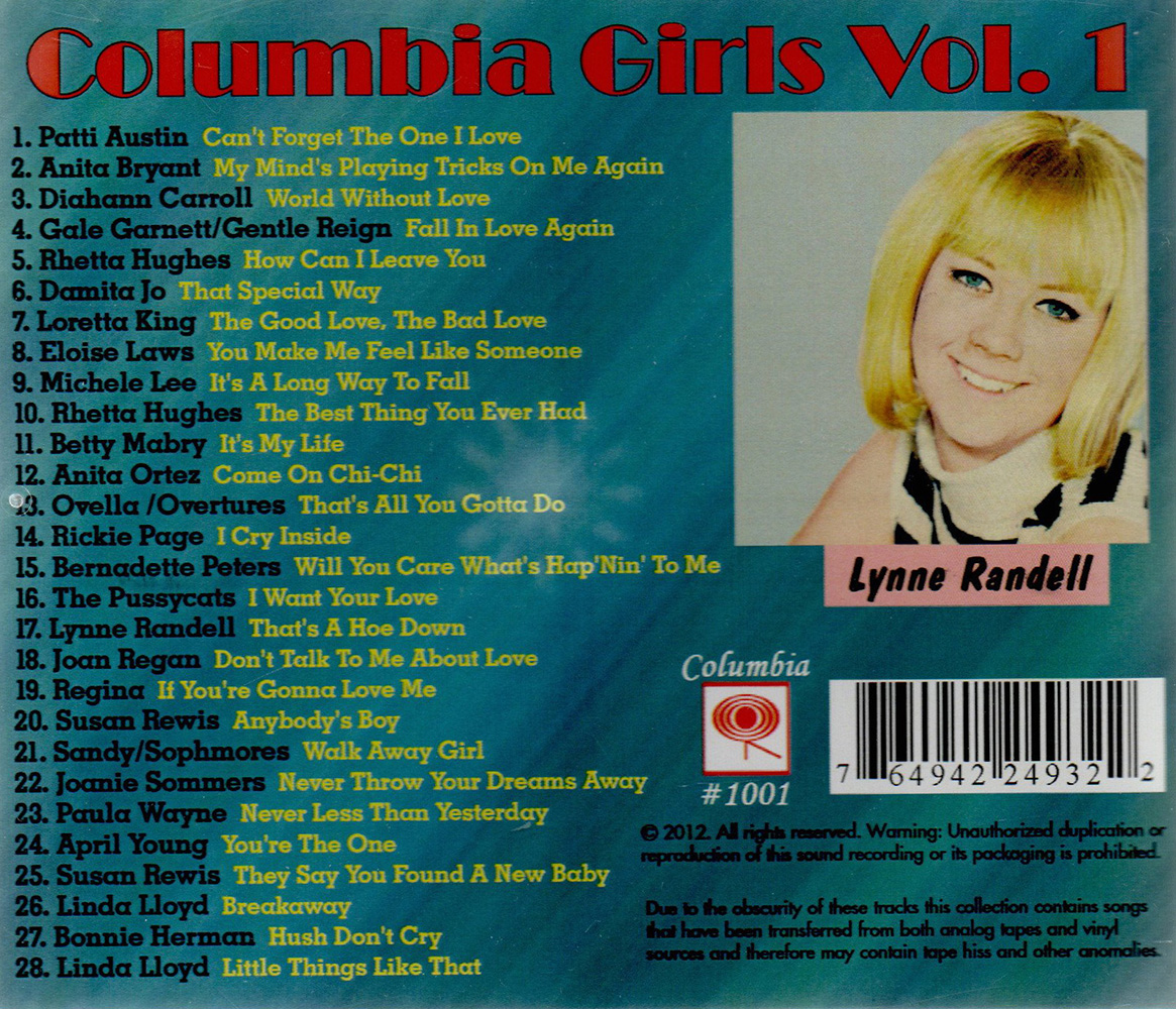 (image for) Columbia Girls, Vol. 1: 28 Various Artists Tracks