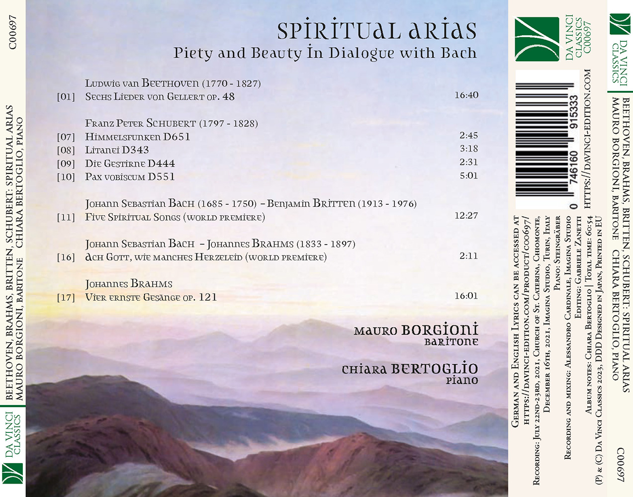 Spiritual Arias-Piety And Beauty In Dialogue With Bach