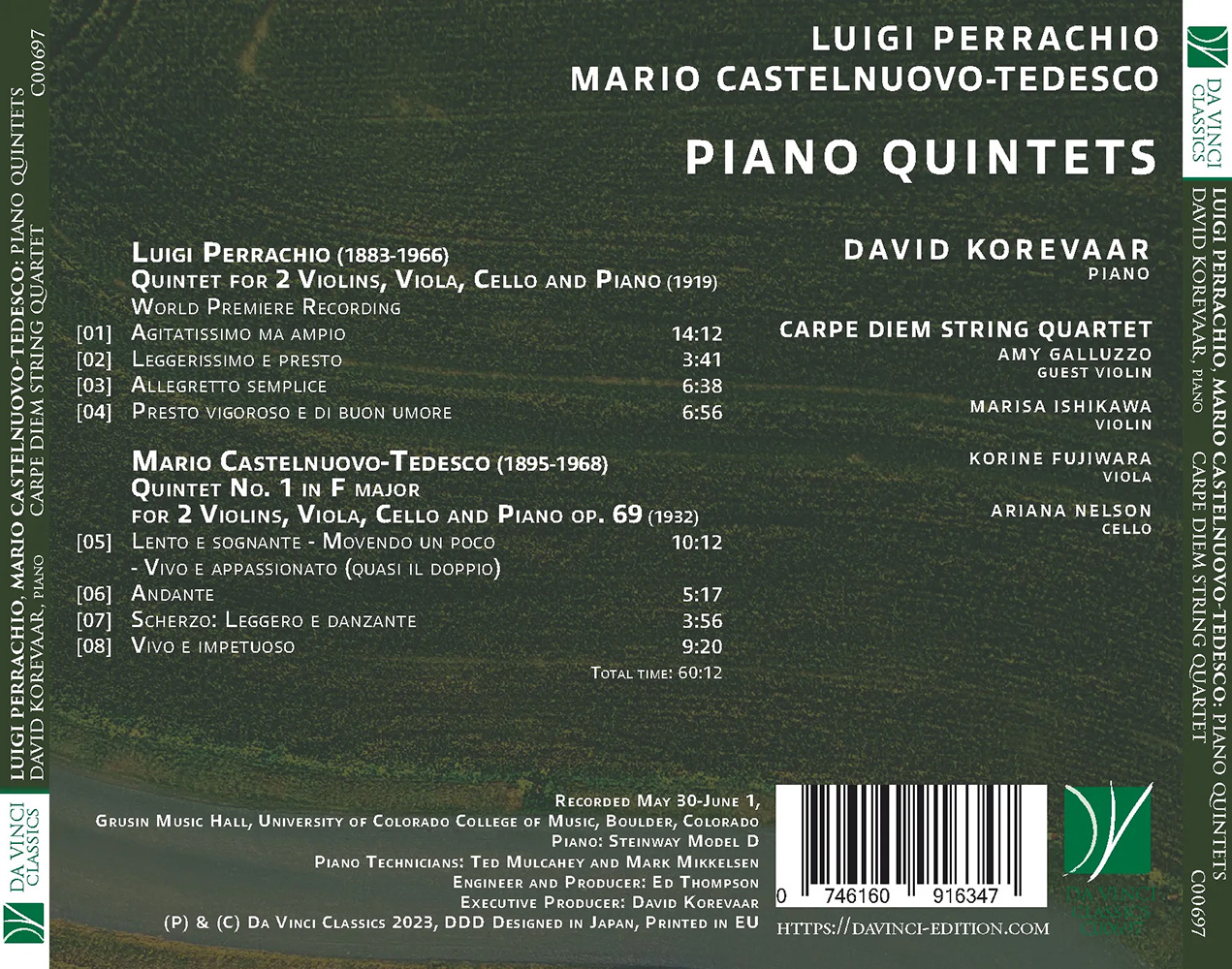 (image for) Piano Quintets Including World Premiere Recording