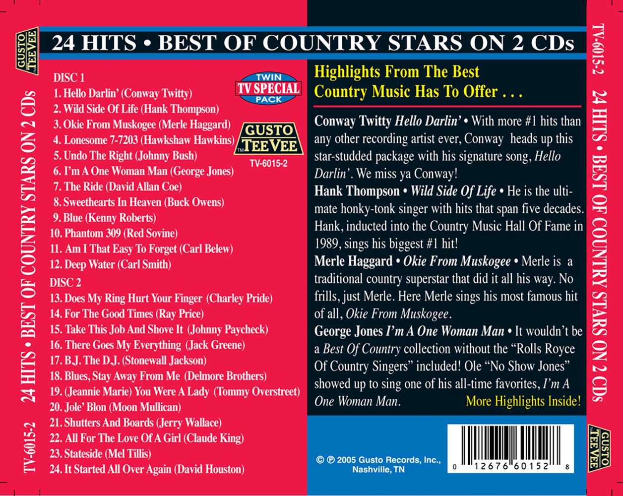 (image for) 24 Hits-Best Of Country Stars (2 Disc)