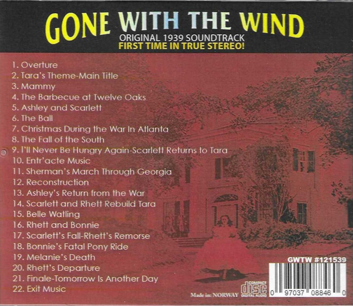 (image for) Gone with the Wind - Original 1939 Soundtrack - First Time in True Stereo