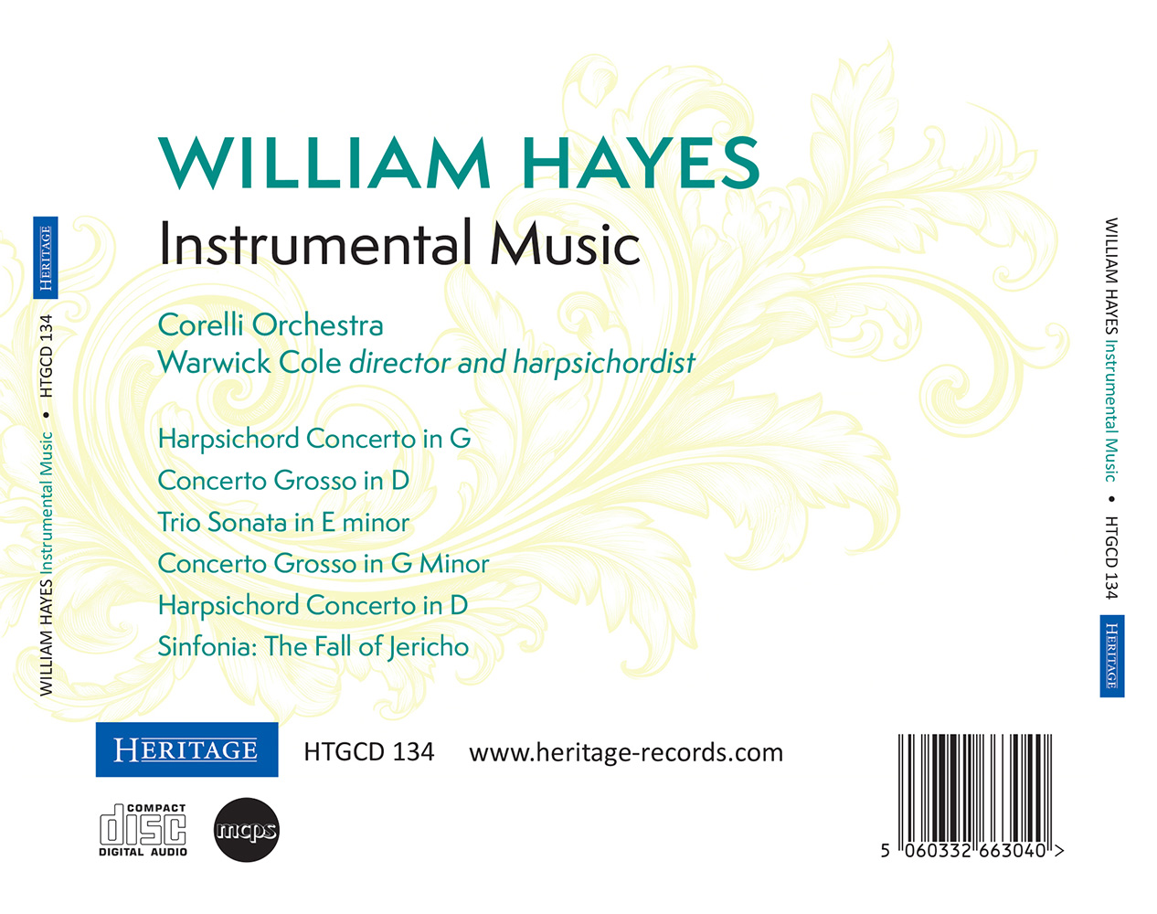 (image for) William Hayes-Instrumental Music