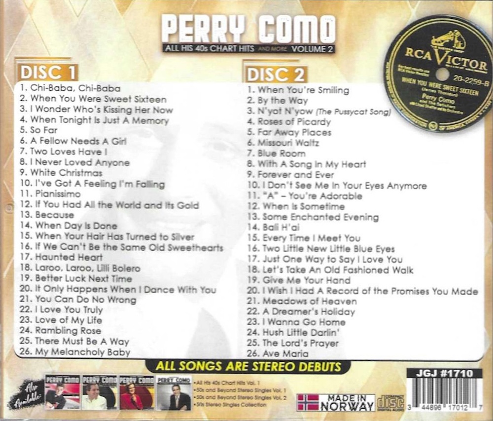 (image for) All His 40s Chart Hits and More, Vol. 2 (2 CD)