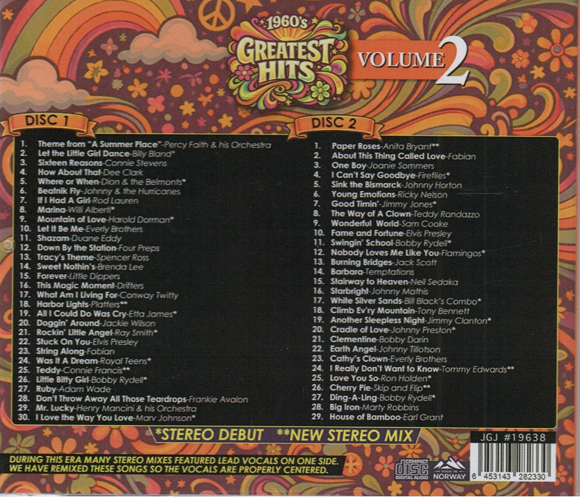 (image for) 1960's Greatest Hits, Vol. 2 (2 CD)
