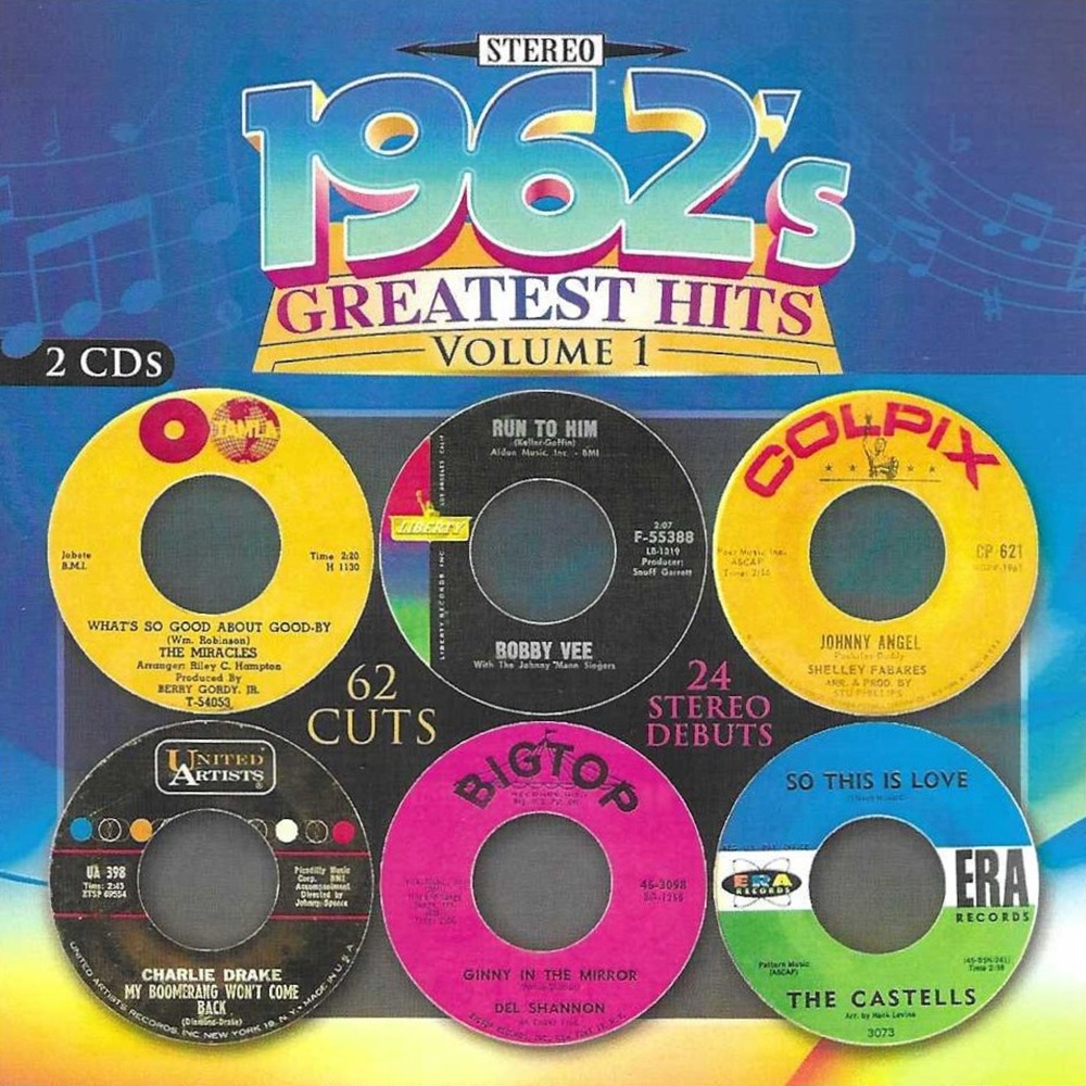 (image for) 1962's Greatest Hits, Vol. 1 (62 Cuts, 24 Stereo Debuts) (2 CD)
