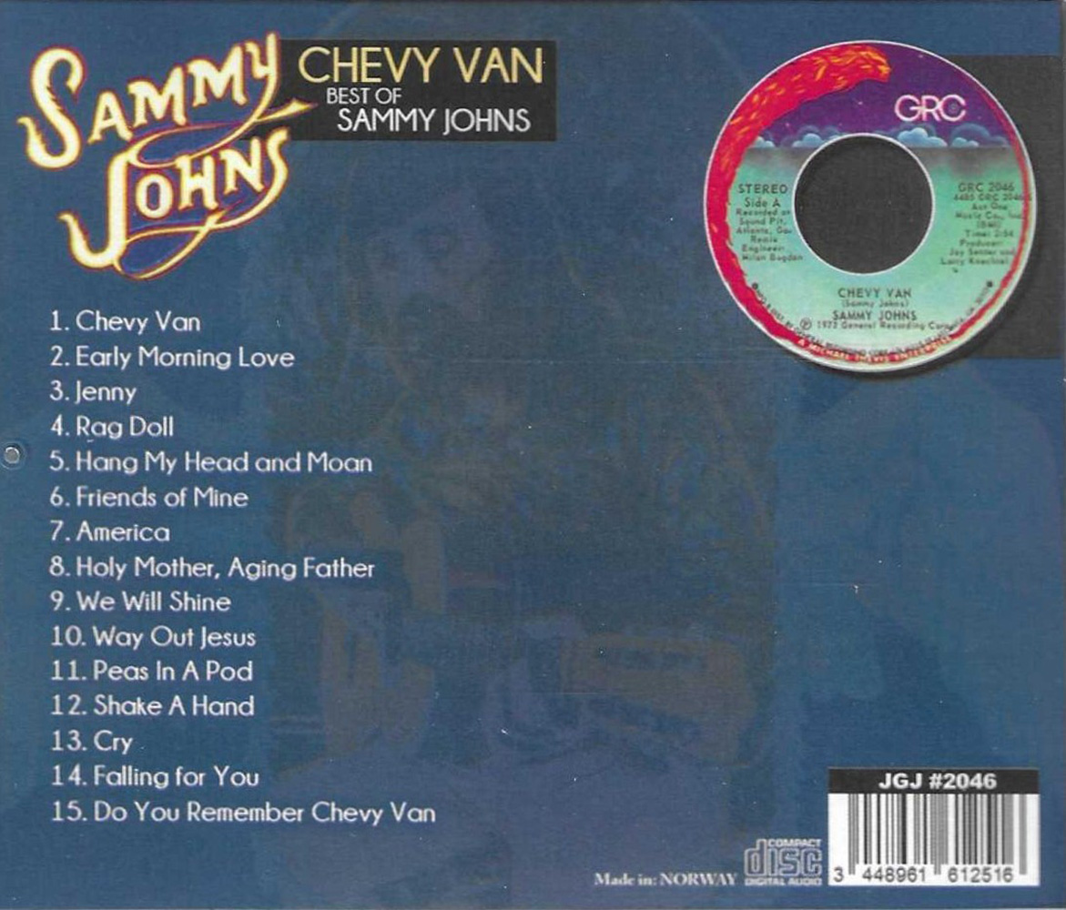 (image for) Chevy Van - Best of Sammy Johns - All His Chart Hits & More