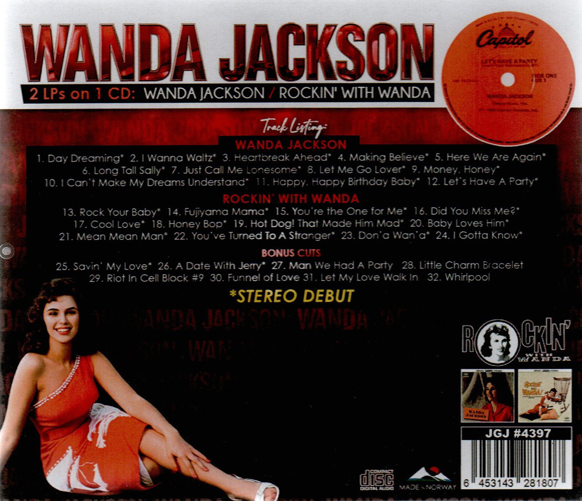 (image for) 2 LPs on 1 CD: Wanda Jackson / Rockin' With Wanda