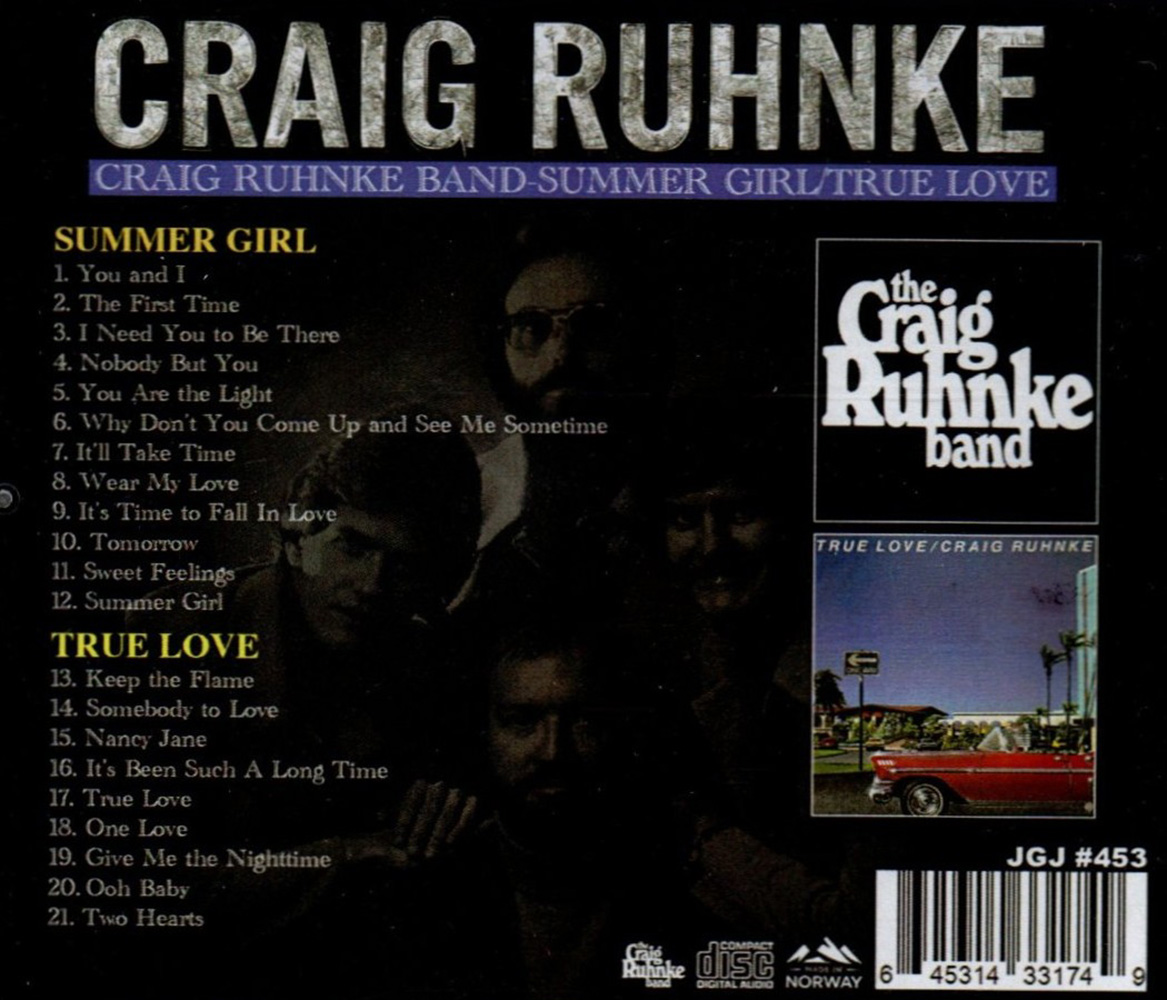 (image for) Craig Ruhnke Band - Summer Girl/True Love