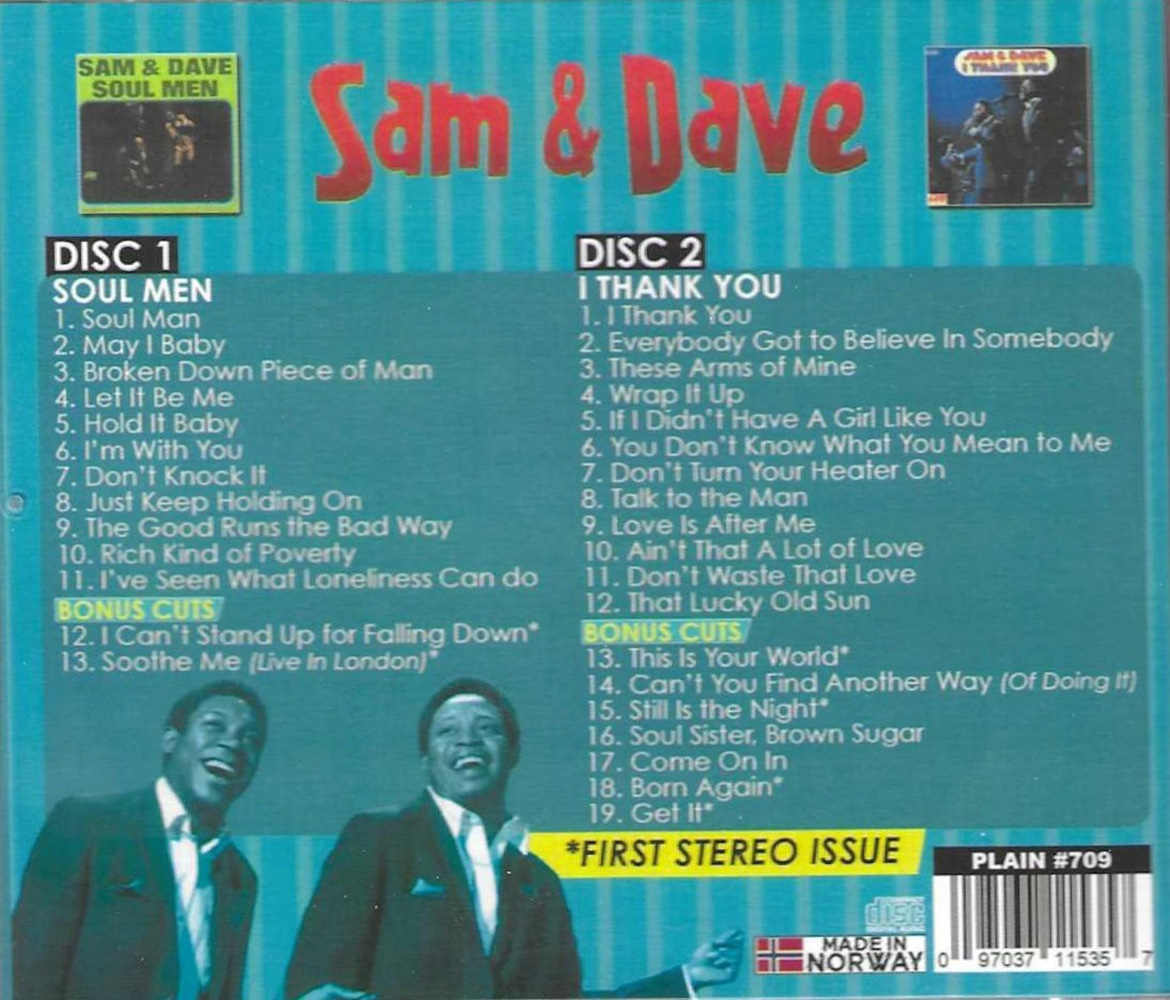 (image for) Soul Men+I Thank You-2LPs on 2 CDs + 9 Bonus Cuts (2 CD)