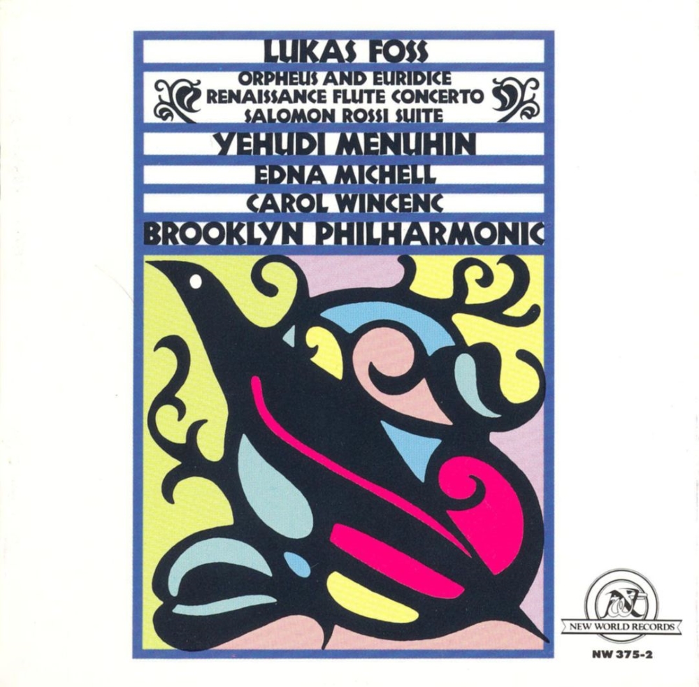 (image for) Lukas Foss-Orpheus and Euridice / Renaissance Flute Concerto / Salomon Rossi Suite